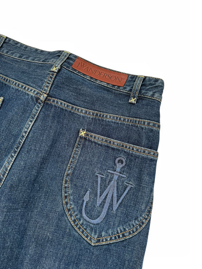 Cinched Baggy Indigo Denim