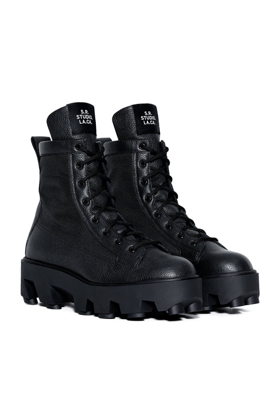 Therapist Teeth Lace Up Leather Boot