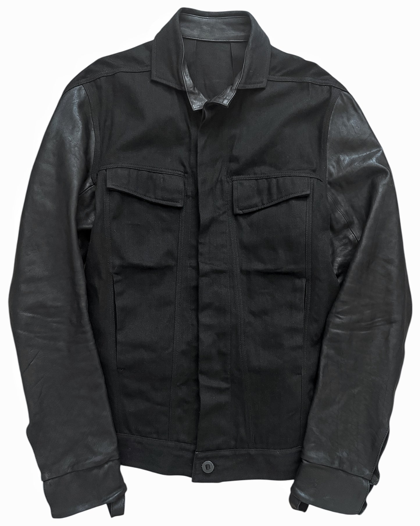 Tejana Horse Leather Trucker Parachute Jacket