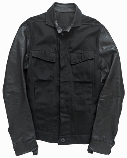 Tejana Horse Leather Trucker Parachute Jacket