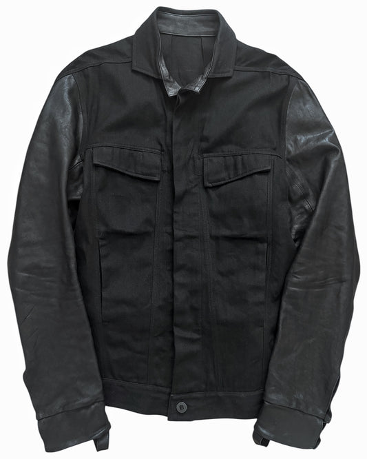 Tejana Horse Leather Trucker Parachute Jacket