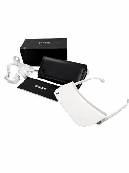Visor Shield White Sunglasses