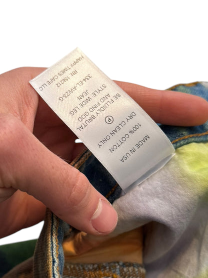 Wide Leg Dye Denim Jeans