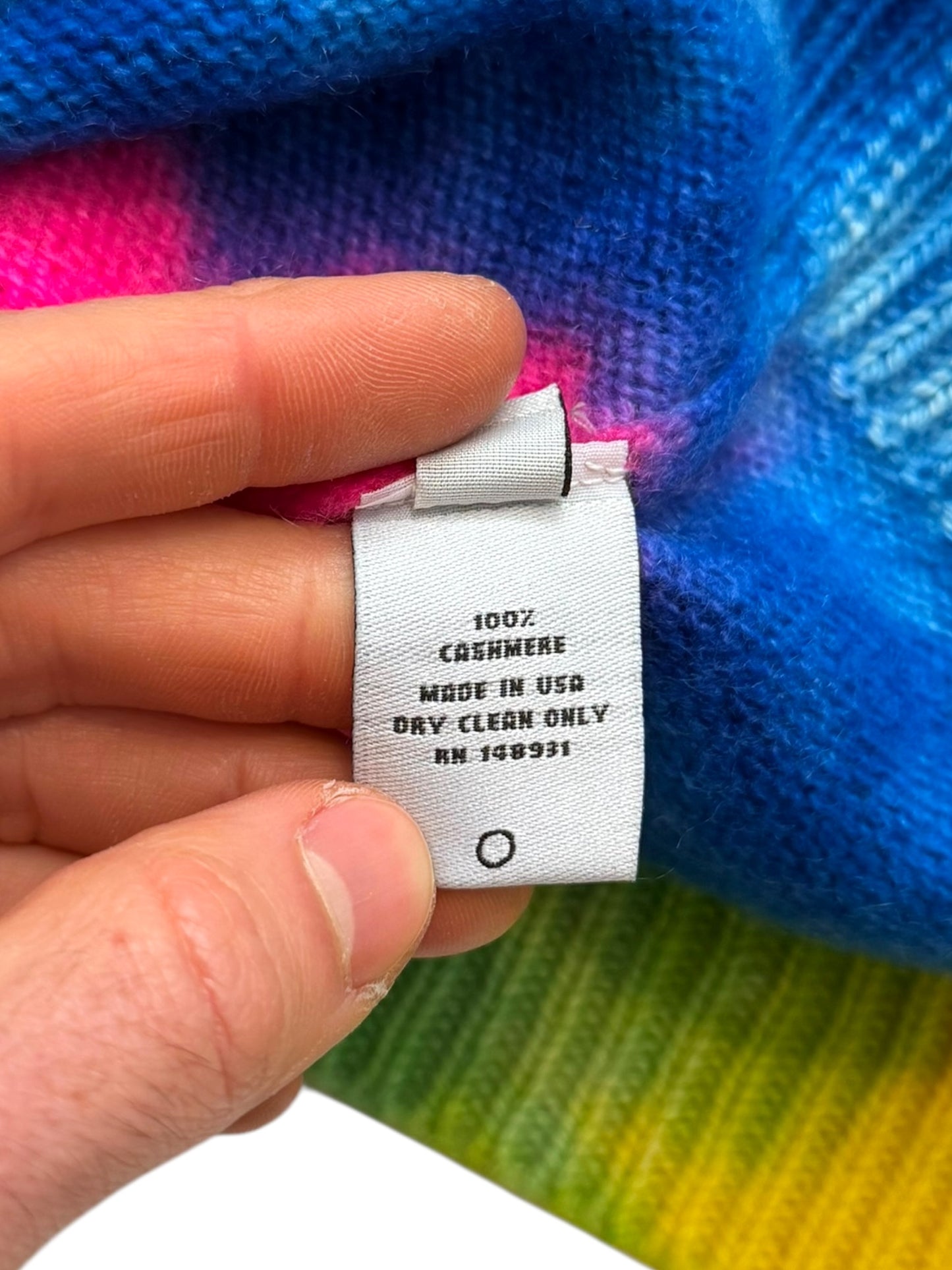 Cashmere Rainbow Tie-Dye Sweater