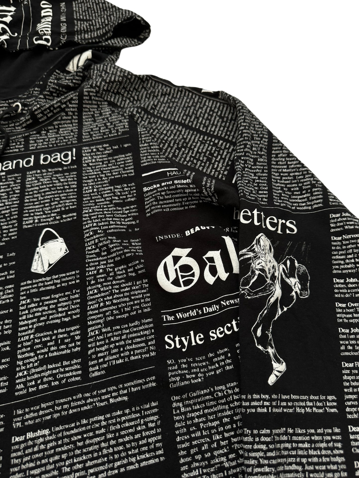 FW2000 Gazette Newspaper Graphics Hoodie