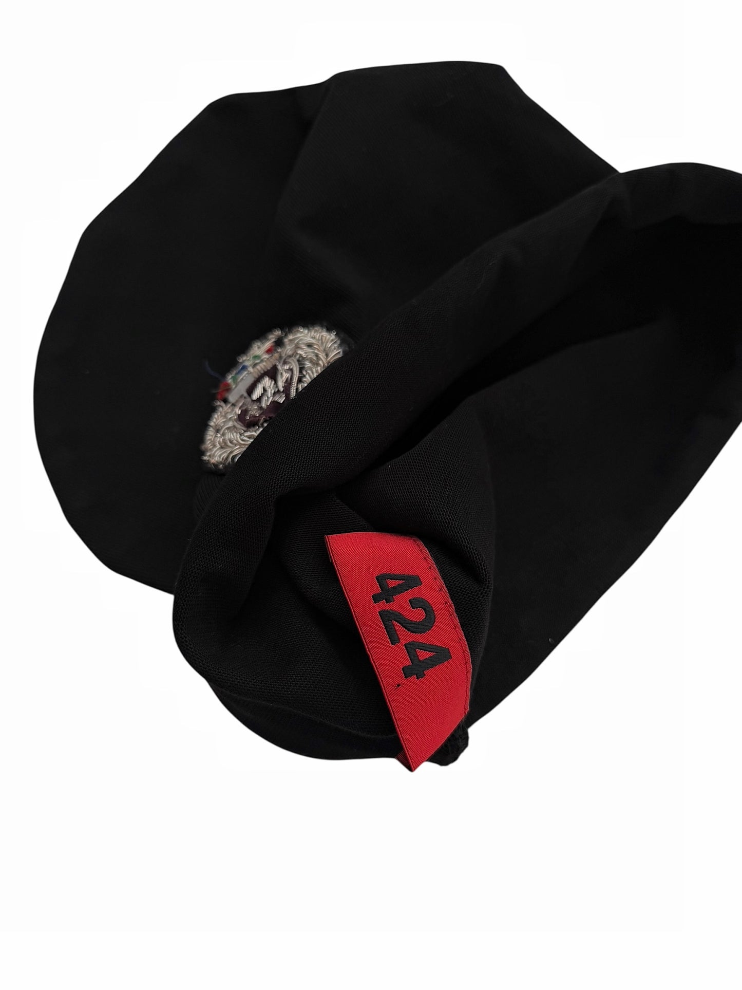 Crest Black Jersey Beanie
