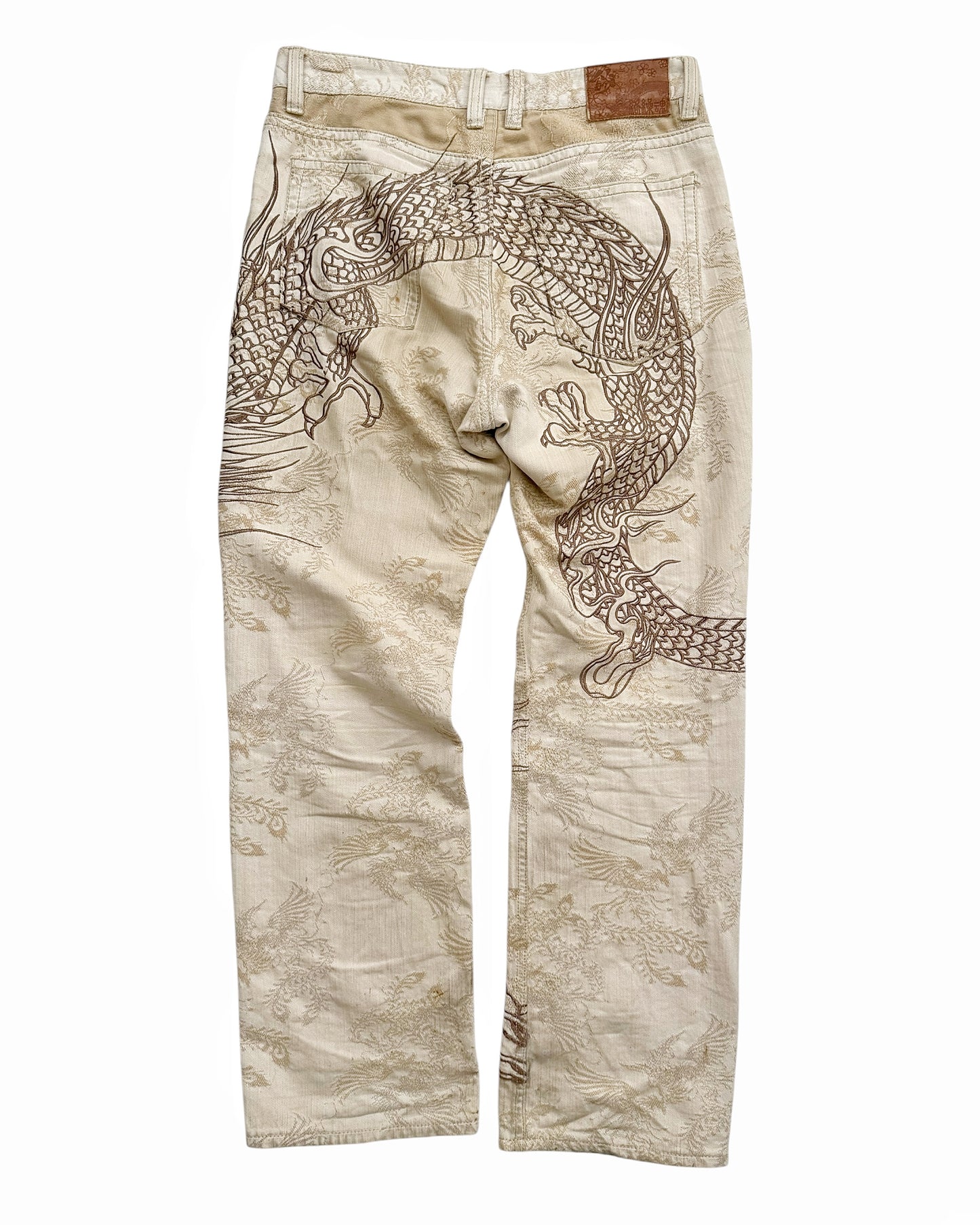 Sandy Jacquard Embroidered Dragon