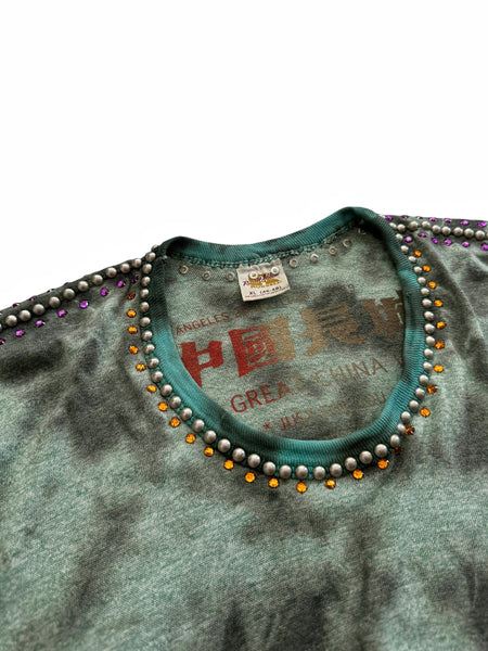 Vintage Russell Upcycled Stones Stud Shirt