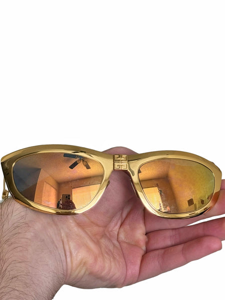 Folding Gold Compact Sunglasses