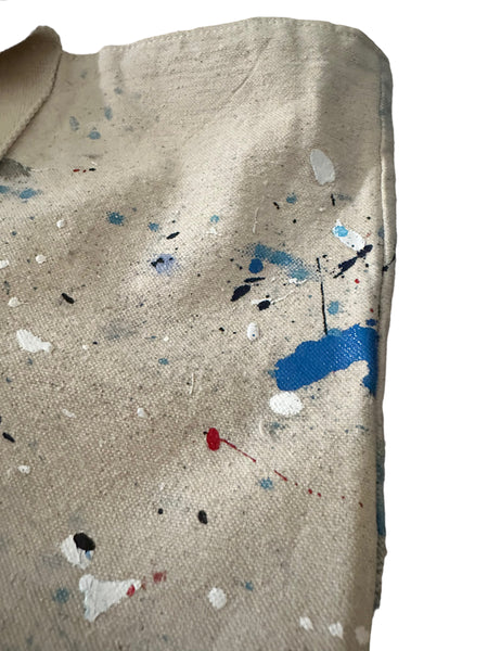 Paint Splattered Tote Upcycled Vintage Bag