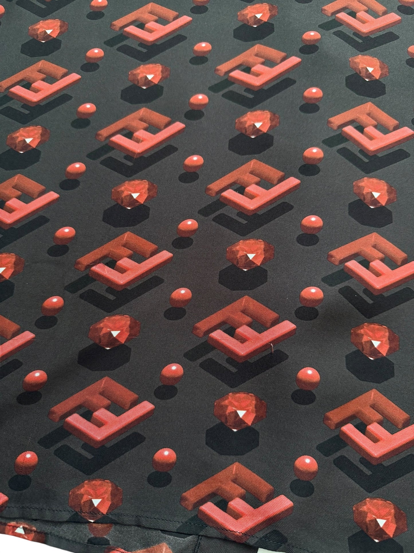 3D Diamond Rubino Silk Shirt