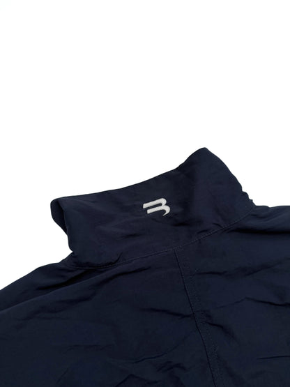 Sporty B Paneled Oversized Track Windbreaker Jacket