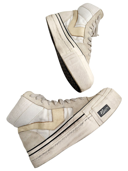 Zephyr Hi Top G Pattern Ivory Sneaker