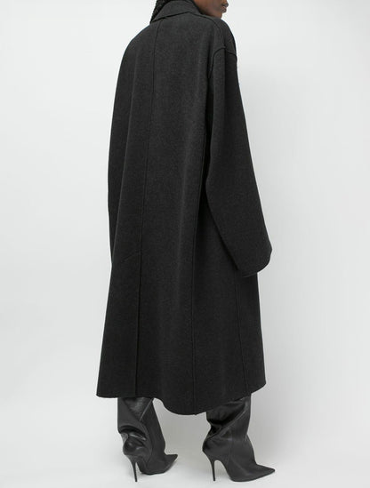 Brushed Cashmere Distressed Oversized Coat