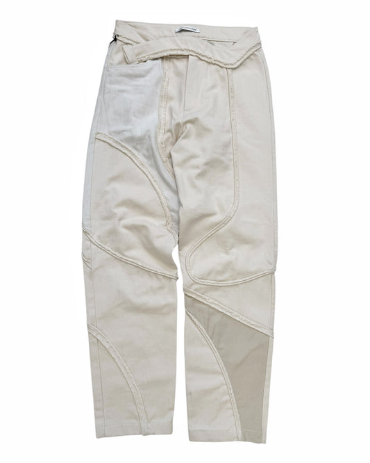 Eren Beige Patchwork Trouser