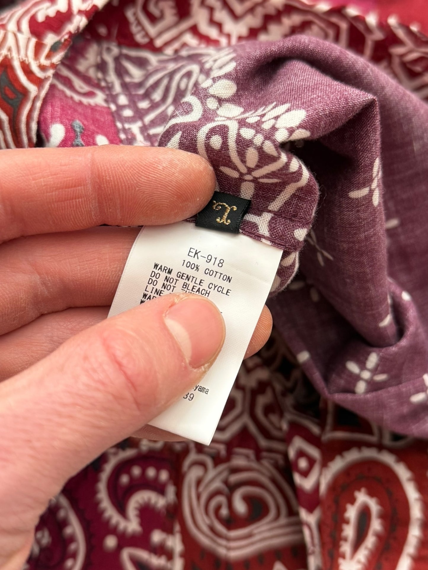 Red/Purple Bandana Kerchief Trucker Jacket