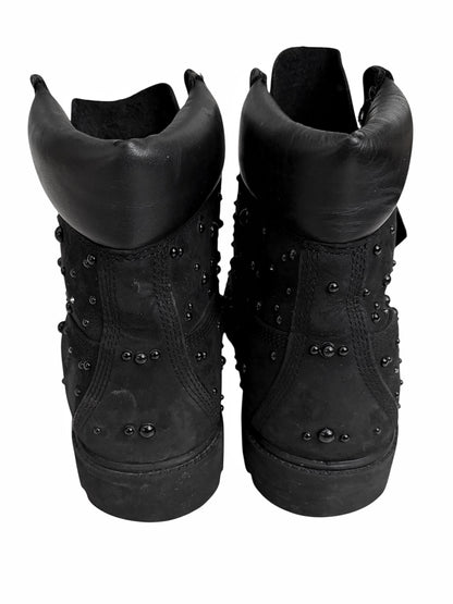 Pearlized Pearl Crystal Timberland Boots