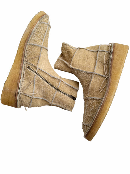 Patchwork Suede Crepe Boot
