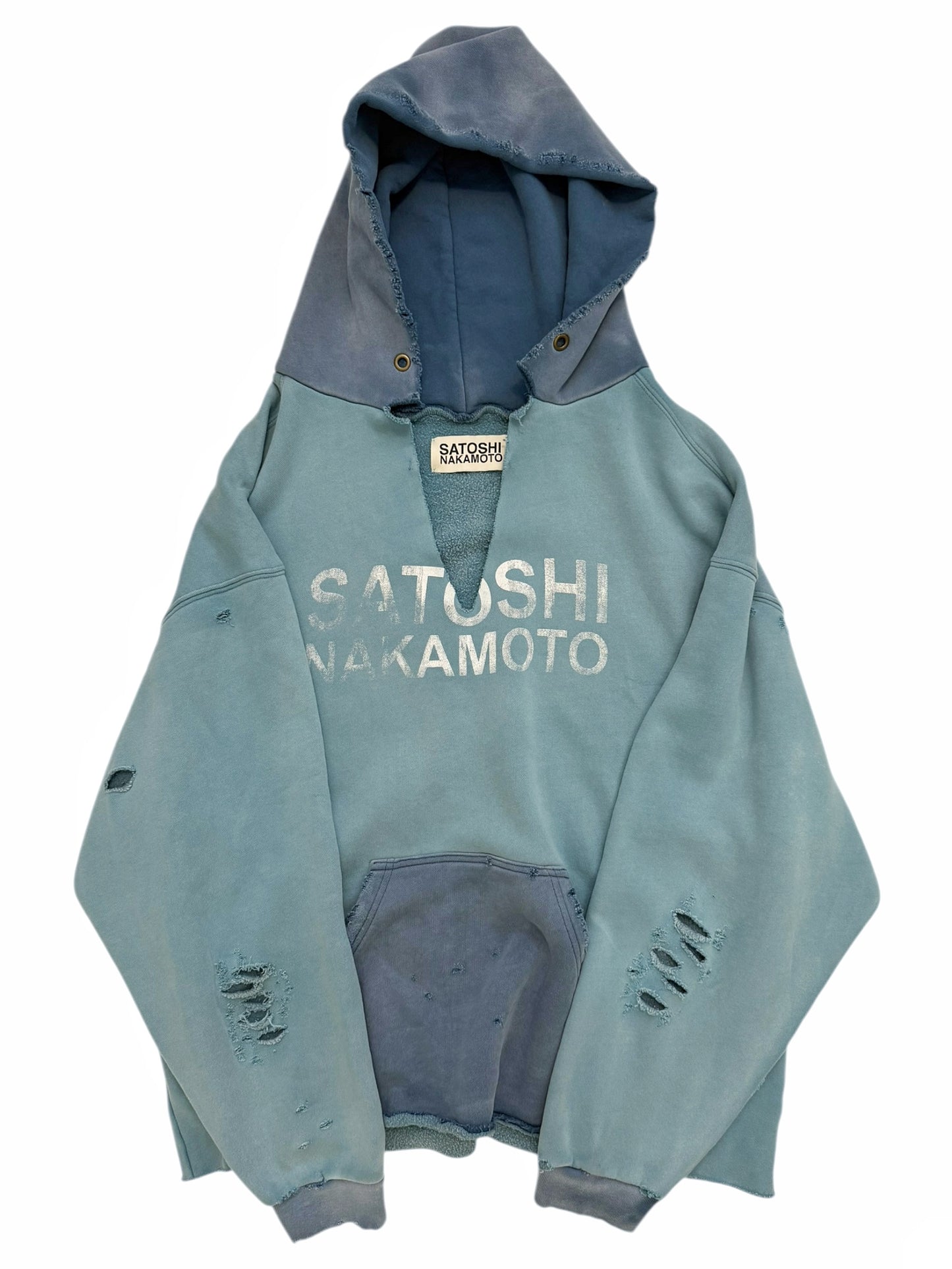 Destructo Faded Distressed Slit Hoodie
