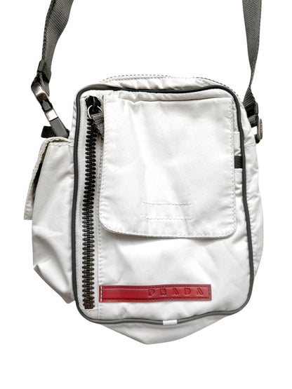 1999 White Nylon Crossbody Bag
