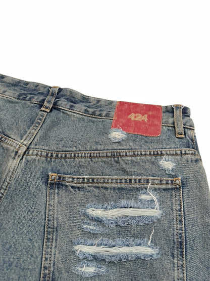 Distressed Big Daddy Baggy Denim Jeans