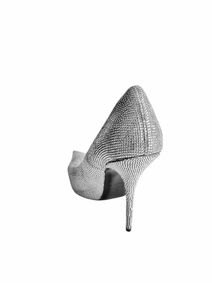 Bedazzled Rhinestone Stiletto Heel Clutch