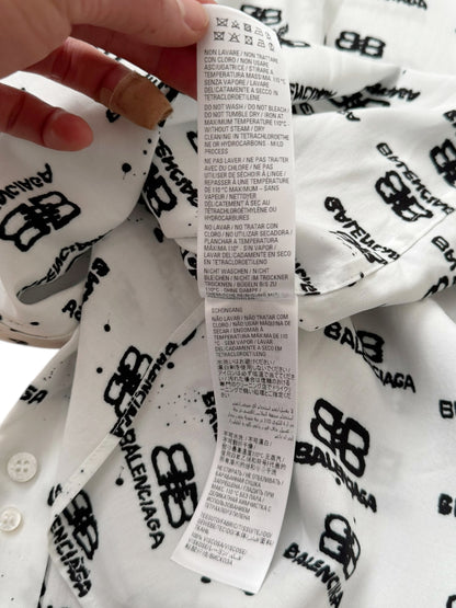 Viscose Allover Ink Blot Oversized Shirt