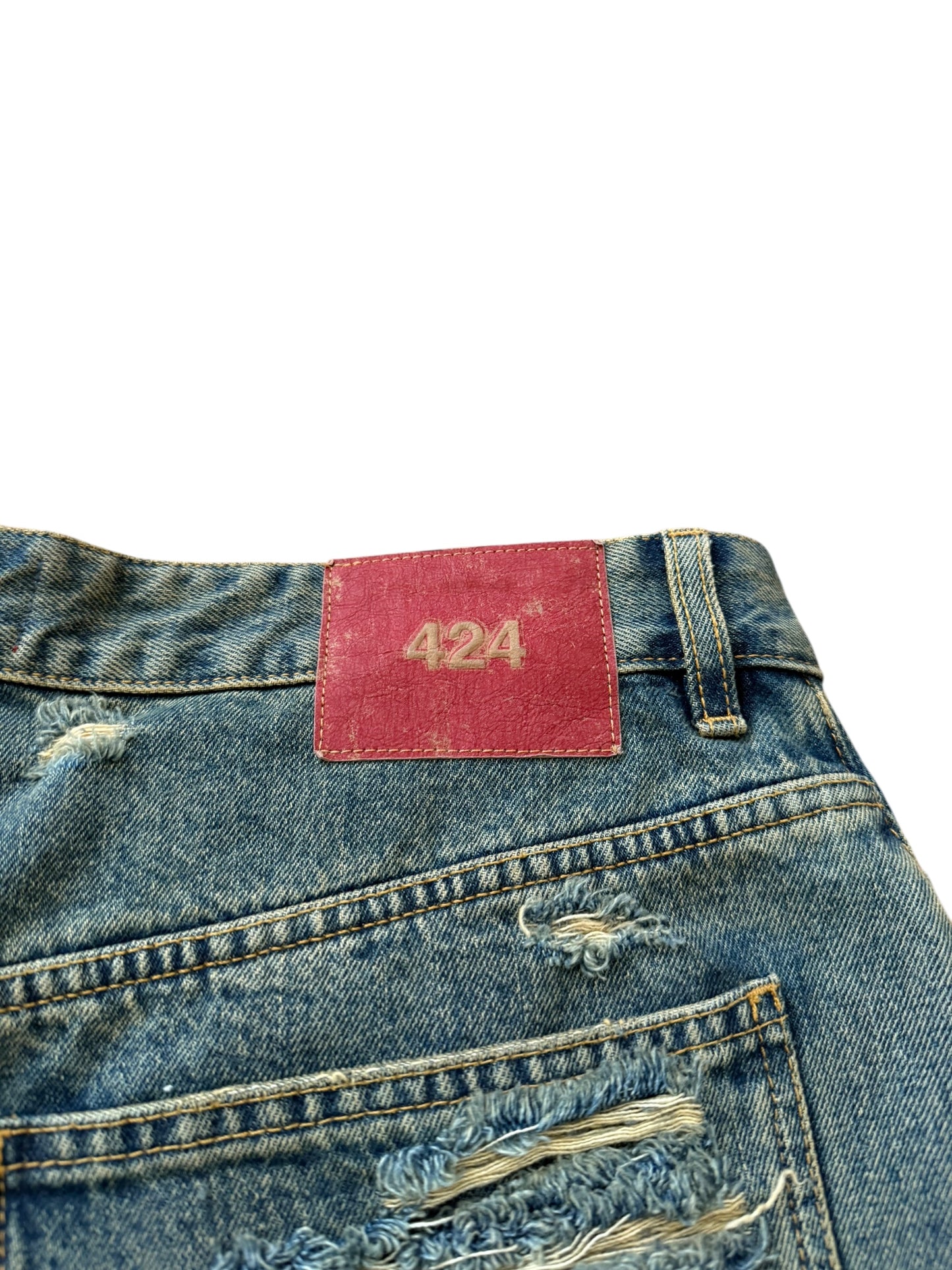 Big Daddy Baggy Denim Shred Jean Shorts