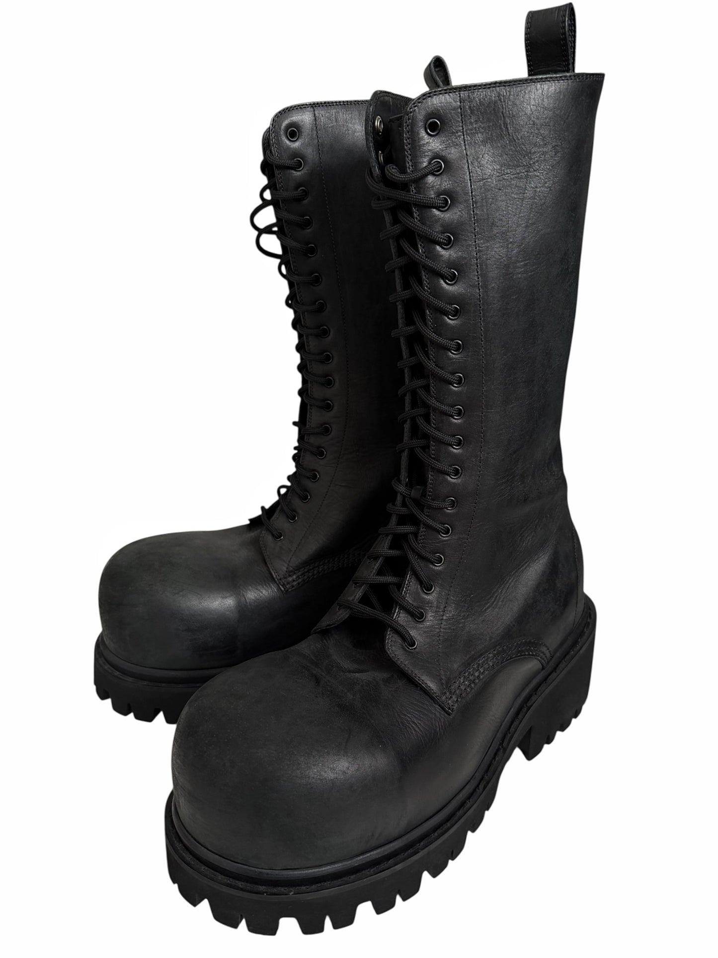 Runway Version High Stomper Leather Boot