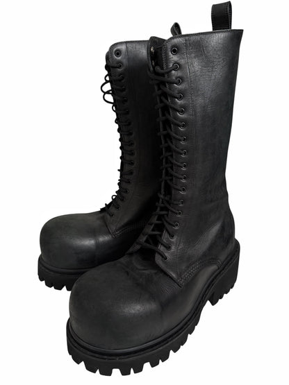 Runway Version High Stomper Leather Boot