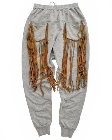 Fringe Zip Off Sweatpant