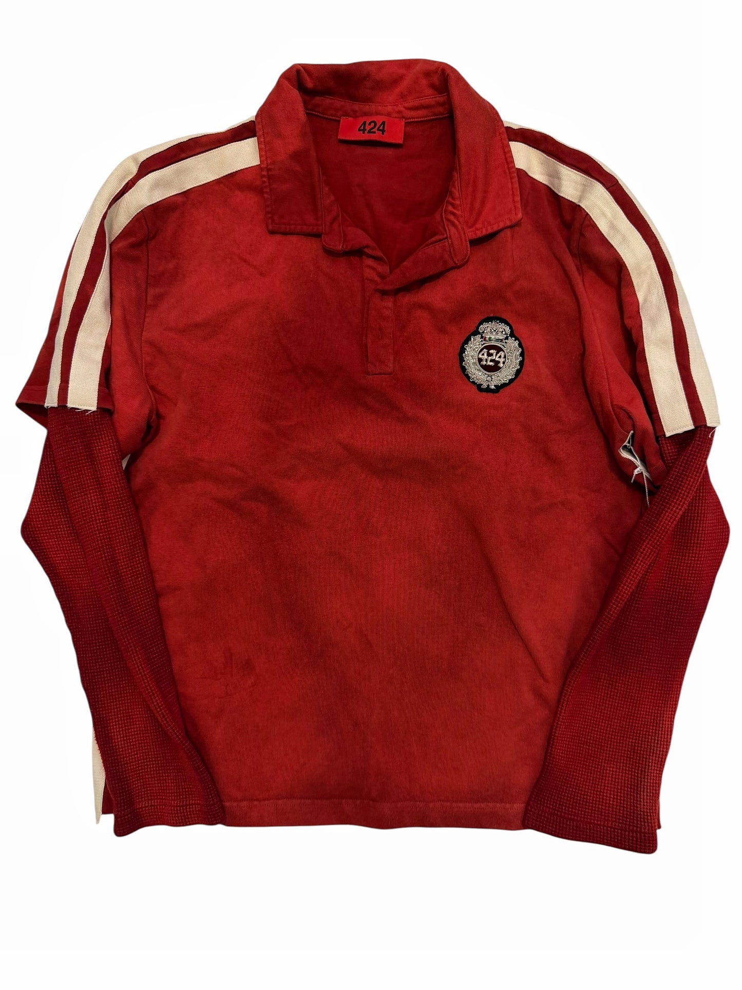 Overdyed Crest Rugby Longsleeve Thermal Shirt