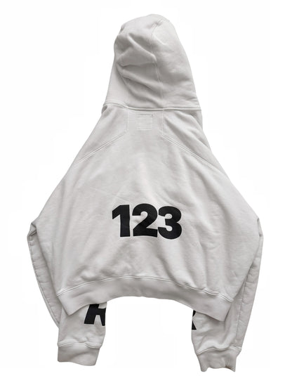 Heavy Zip Logo Cropped Hoodie