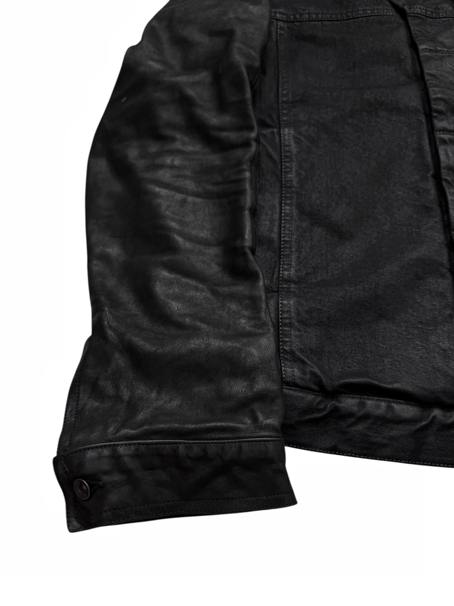 FW15 Slave Waxed Hybrid Cargo Pony Jacket