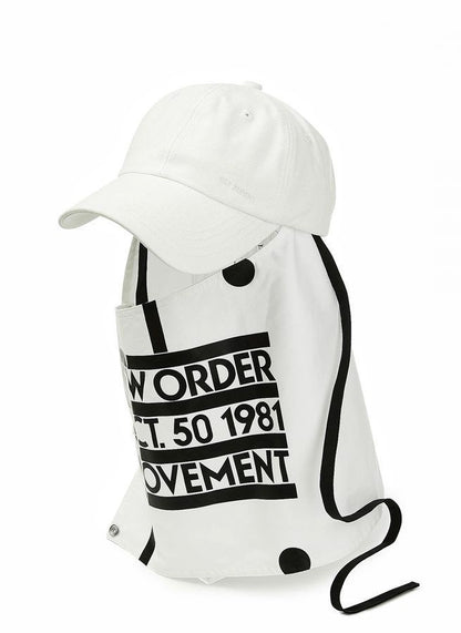 New Order Mask White Cap