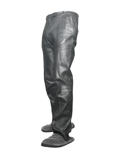 Lambskin Leather Pleated Trouser Pant