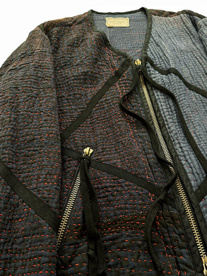 1/1 Kantha Boro Sashiko Patchwork Modern Flight Cargo Jacket