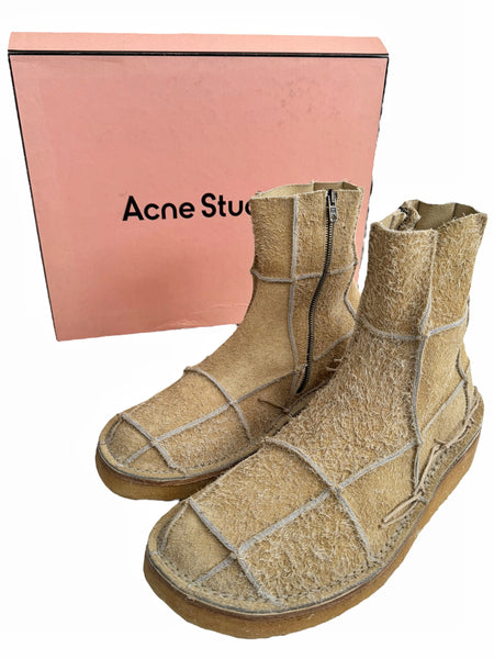 Patchwork Suede Crepe Boot