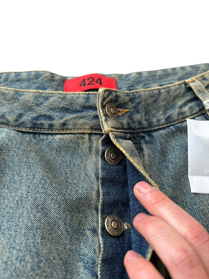 Big Daddy Baggy Denim Shred Jean Shorts