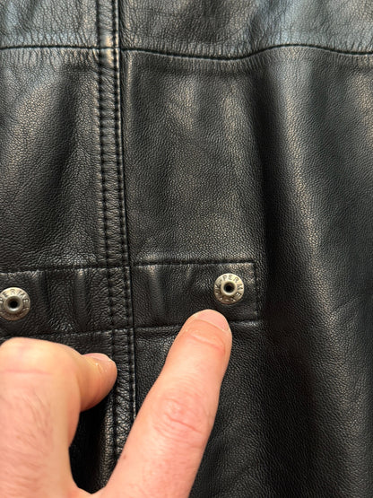 Lambskin Leather Fragment Military Parka