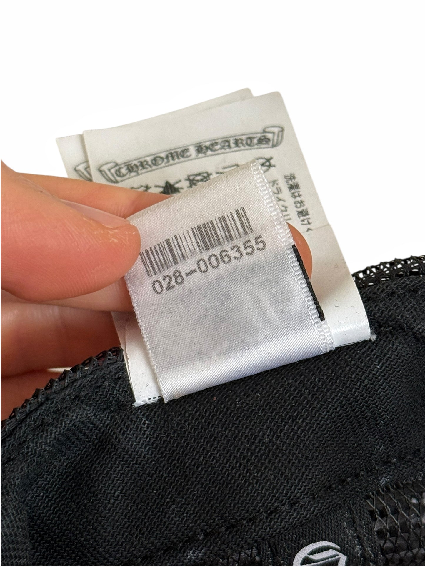 Vintage Triple White Leather Cross Trucker Hat