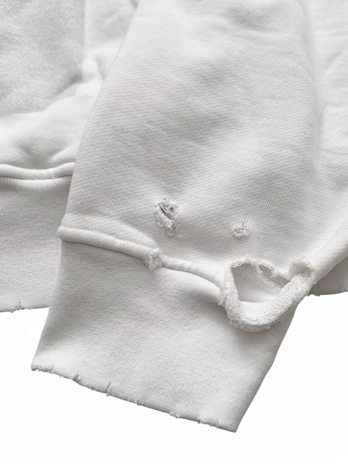 Bone Saw Photograph Distressed White Hoodie