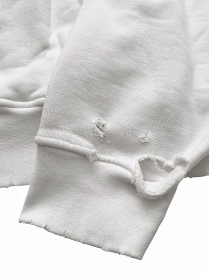 Bone Saw Photograph Distressed White Hoodie