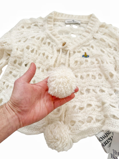 Cream Lacework Baby Cardi