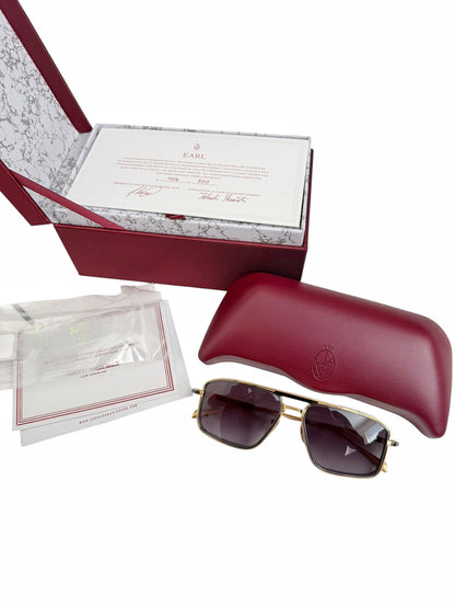 1/500 Earl Gold Titanium Frame Sunglasses