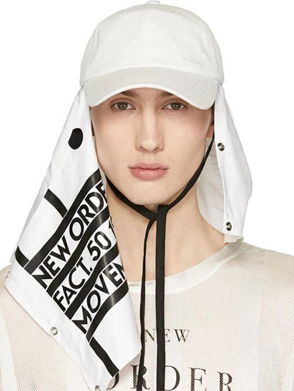 New Order Mask White Cap