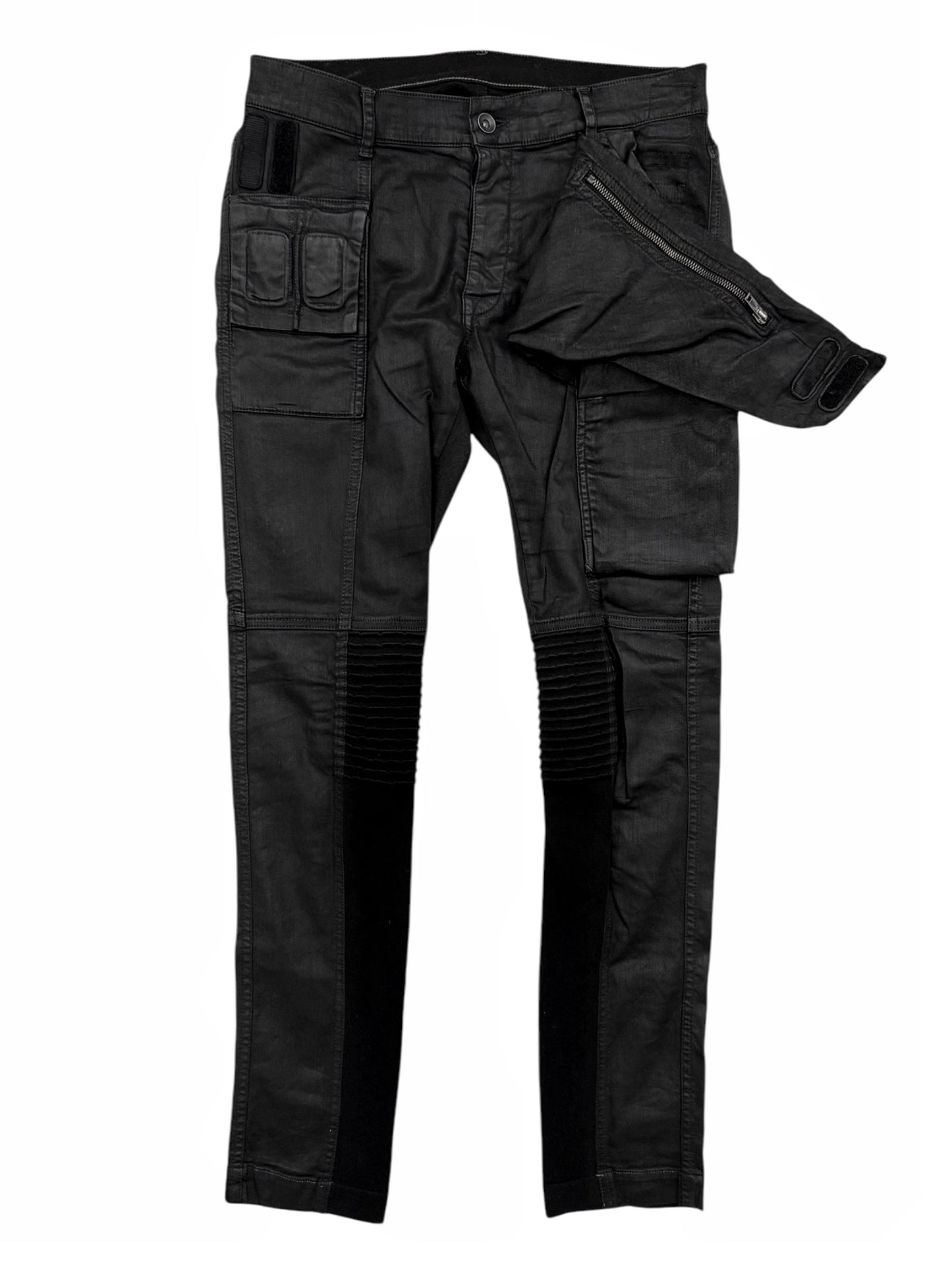 Black Waxed Memphis Biker Denim