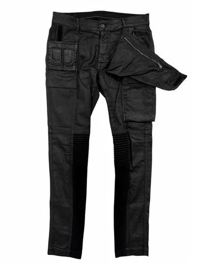 Black Waxed Memphis Biker Denim