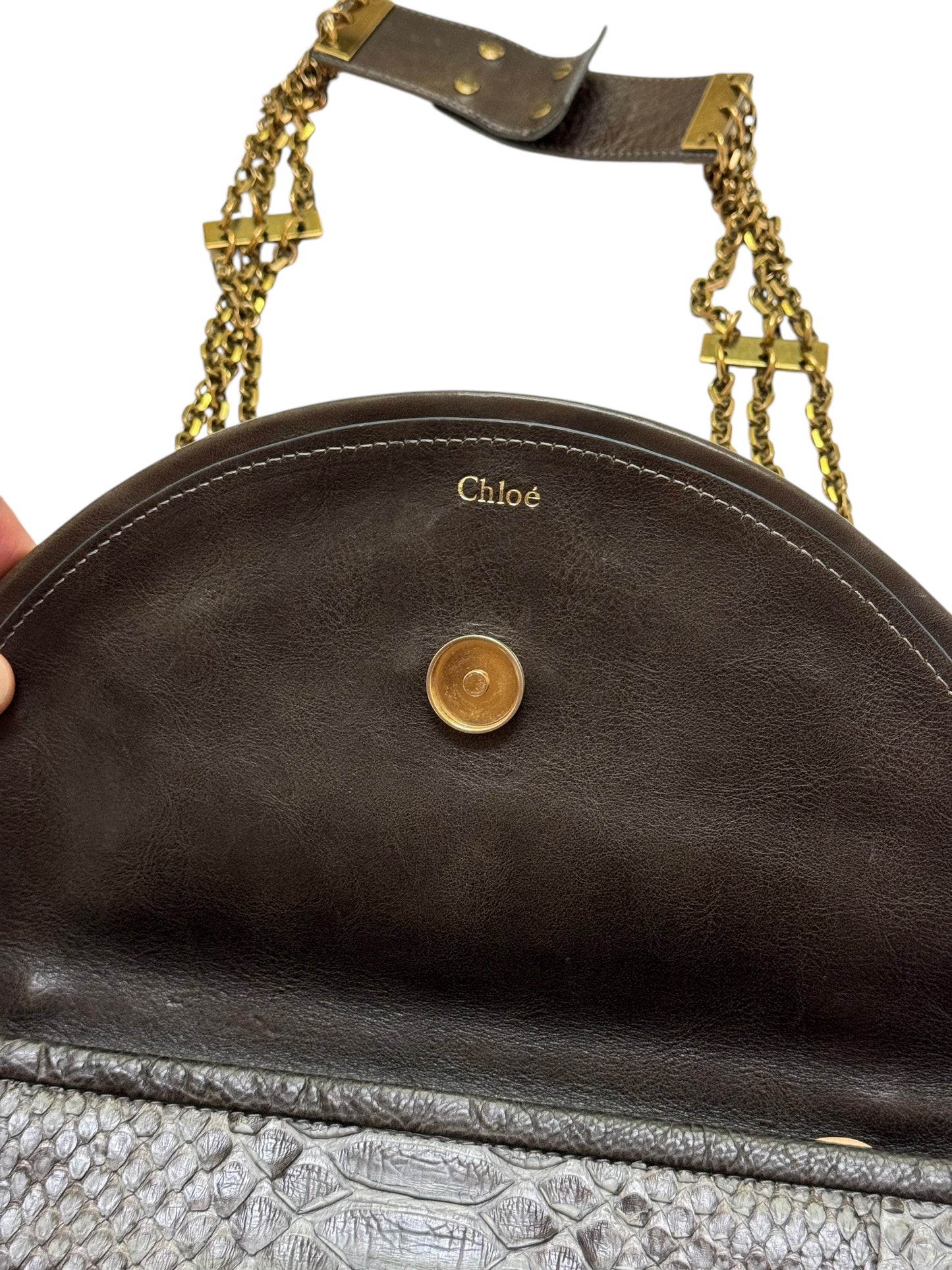 Python and Chain Strap Crossbody