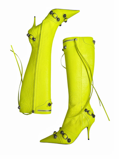 Fluo Yellow Cagole Boot Heel Arena H90